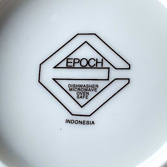 EPOCH “LE RESTAURANT” 6 INCH RIM CEREAL BOWL Y2K WHITE BLACK ROUND - Picture 5 of 5